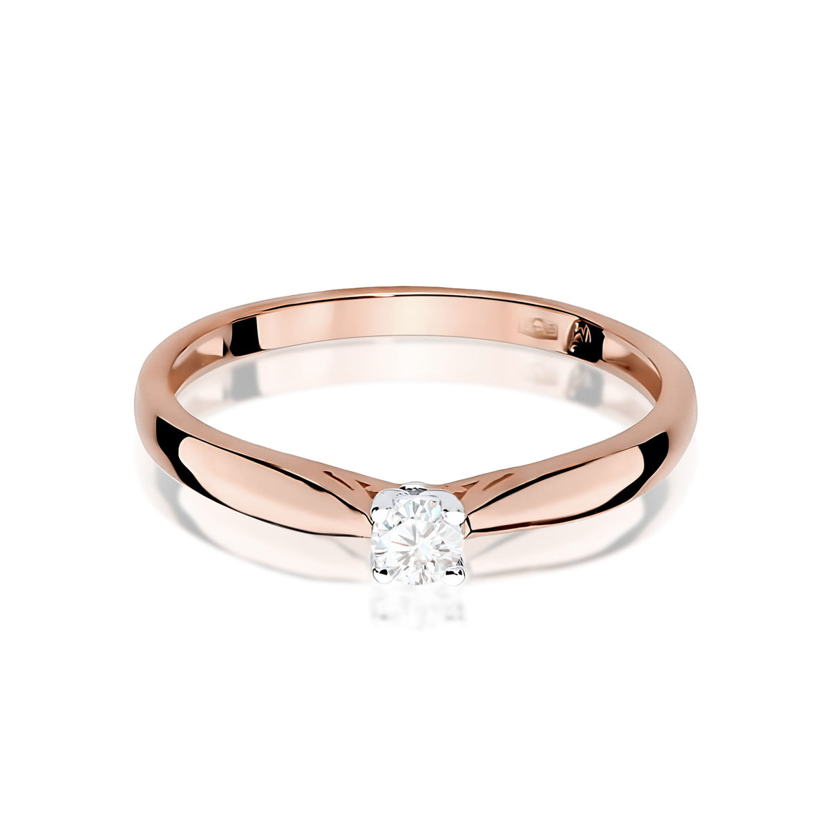 Inel Aur 14K cu Diamant de Laborator 0.10 ct