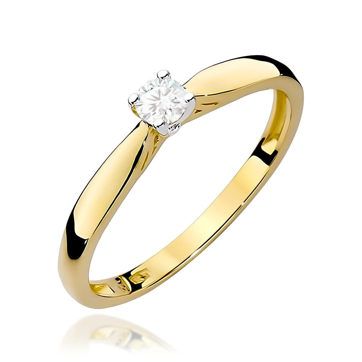 Inel Aur 14K cu Diamant de Laborator 0.10 ct