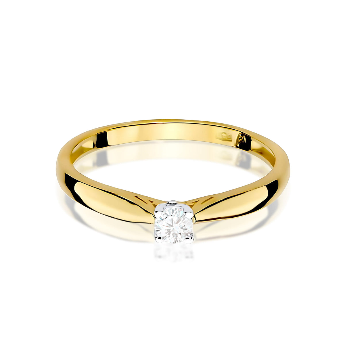 Inel Aur 14K cu Diamant de Laborator 0.10 ct
