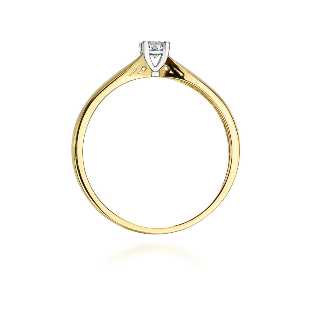 Inel Aur 9K cu Diamant Natural 0.10 ct