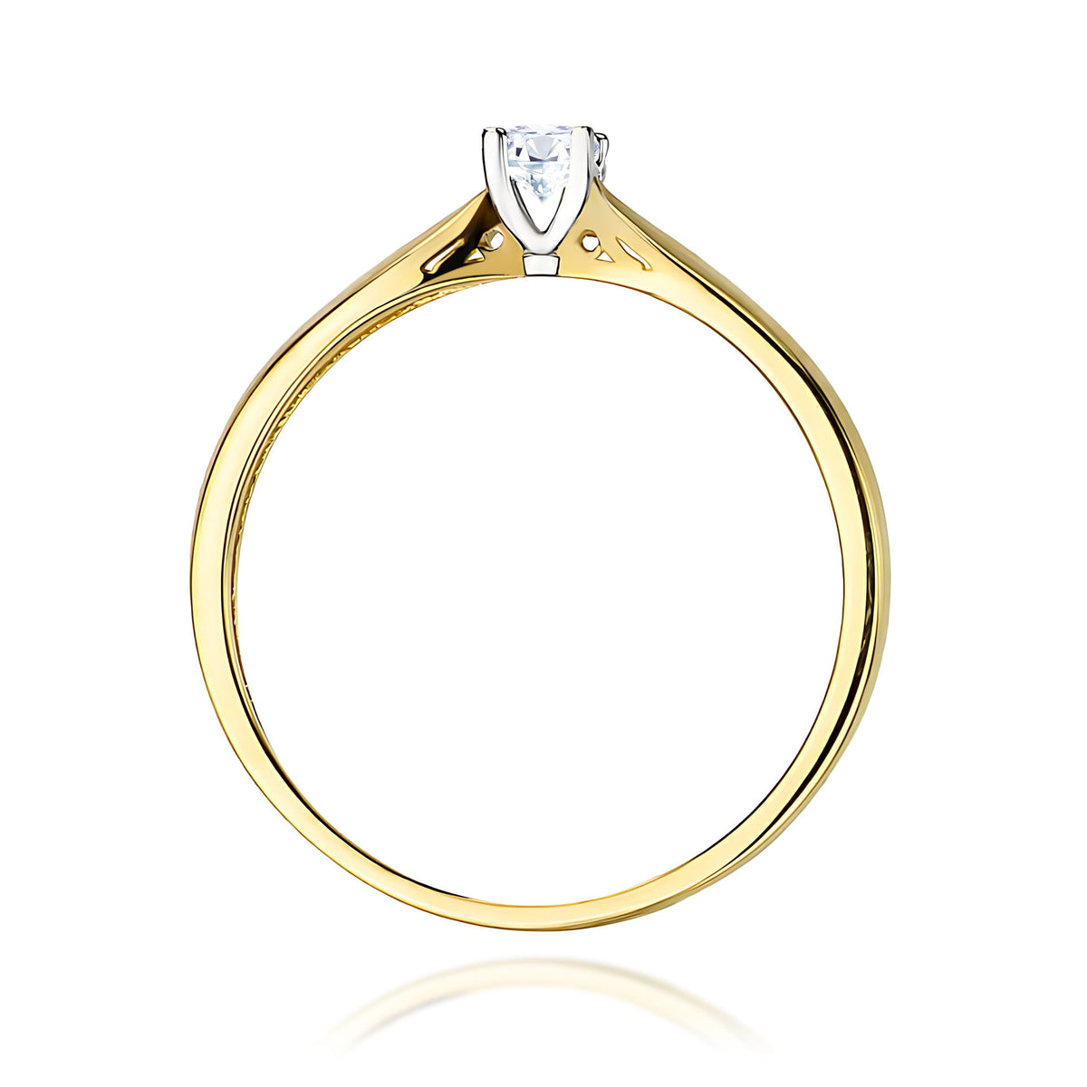 Inel Aur 9K cu Diamant de Laborator 0.10 ct