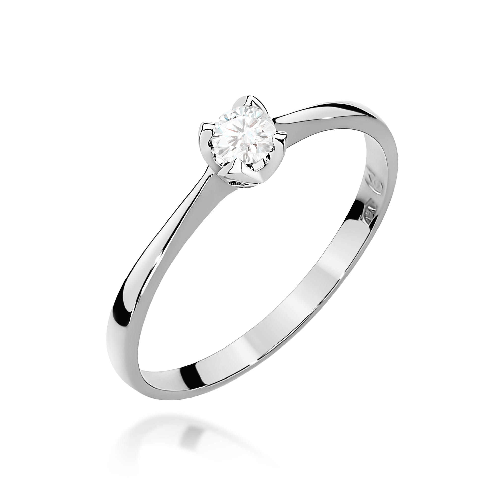 Inel Aur 9K cu Diamant Natural 0.10 ct