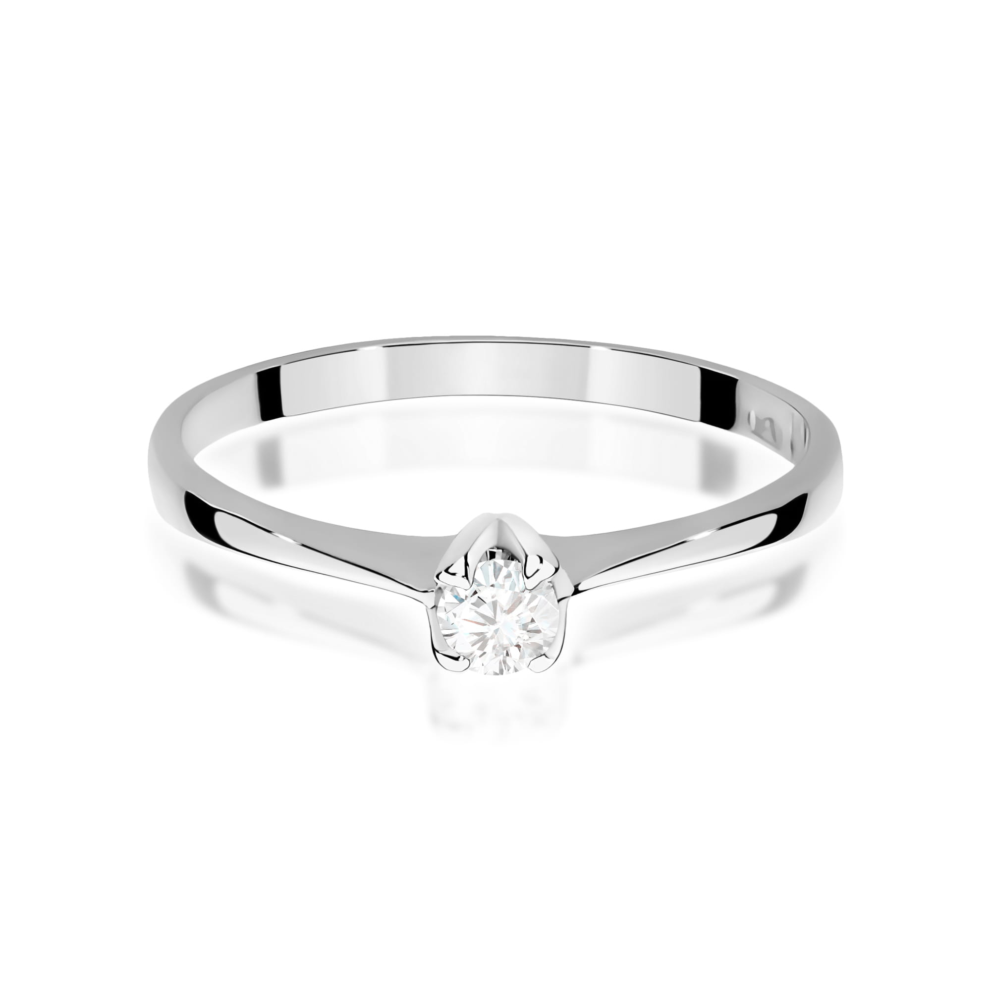 Inel Aur 9K cu Diamant Natural 0.10 ct