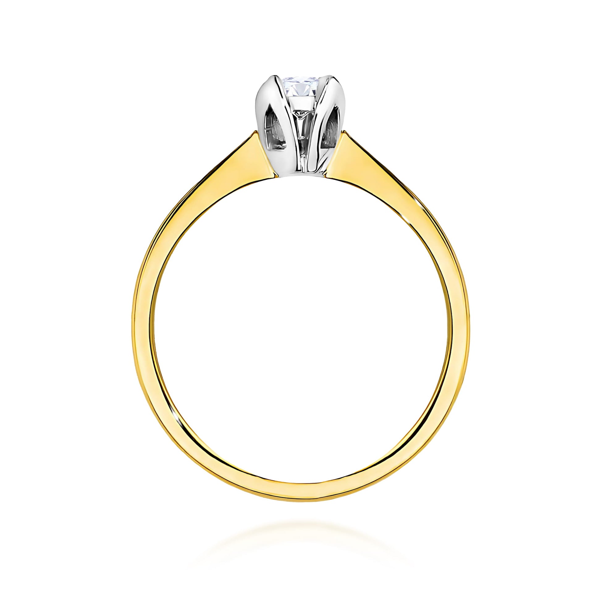 Inel Aur 9K cu Diamant Natural 0.10 ct