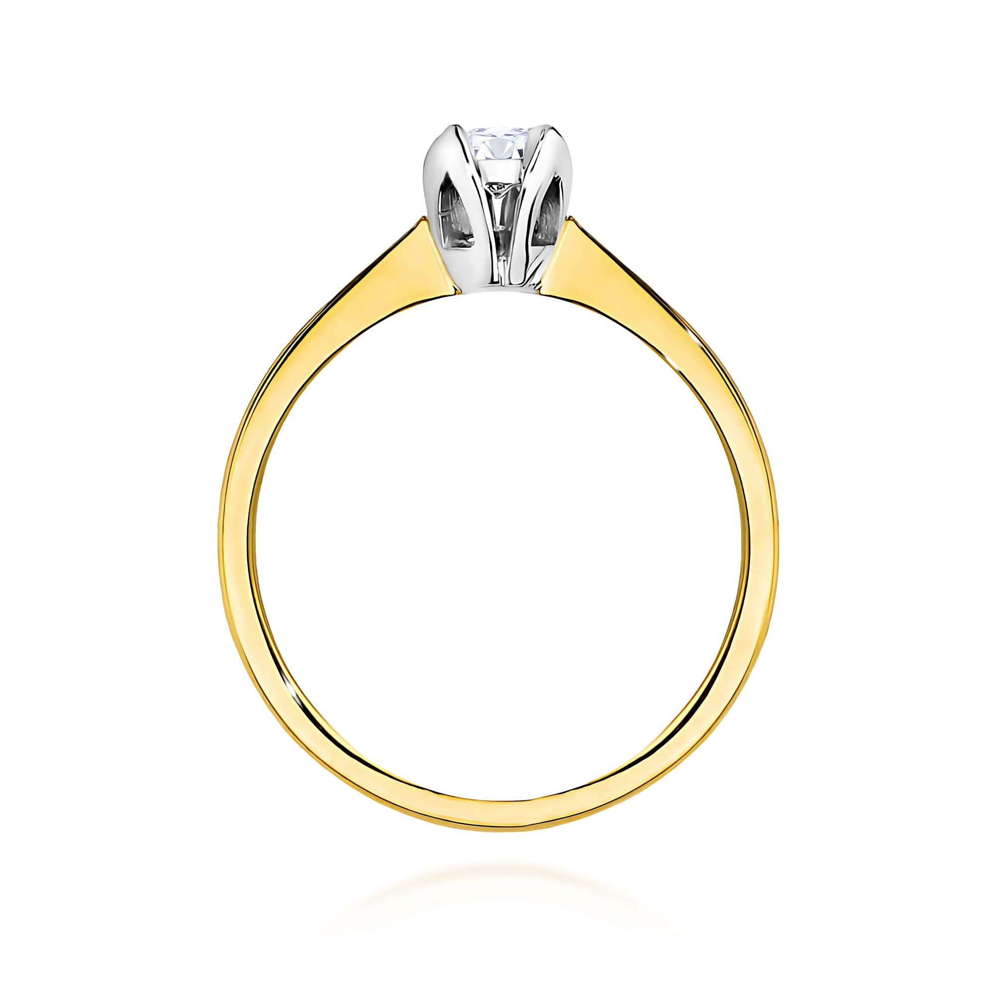 Inel Aur 9K cu Diamant Natural 0.10 ct