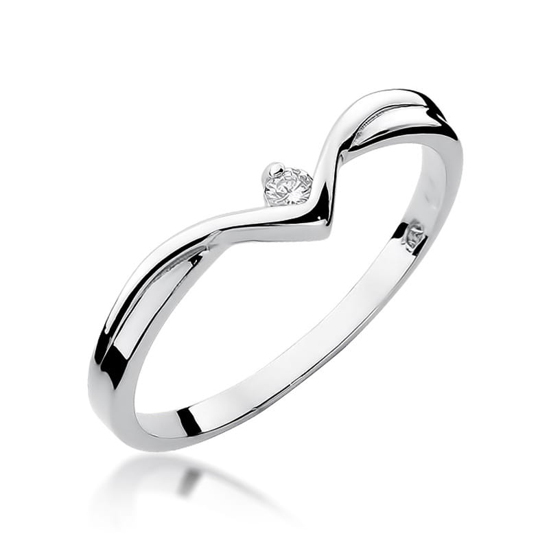 Inel Aur 9K cu Diamant Natural 0.04 ct