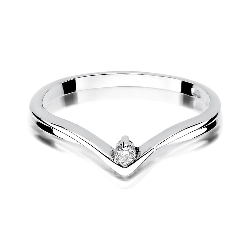 Inel Aur 9K cu Diamant Natural 0.04 ct