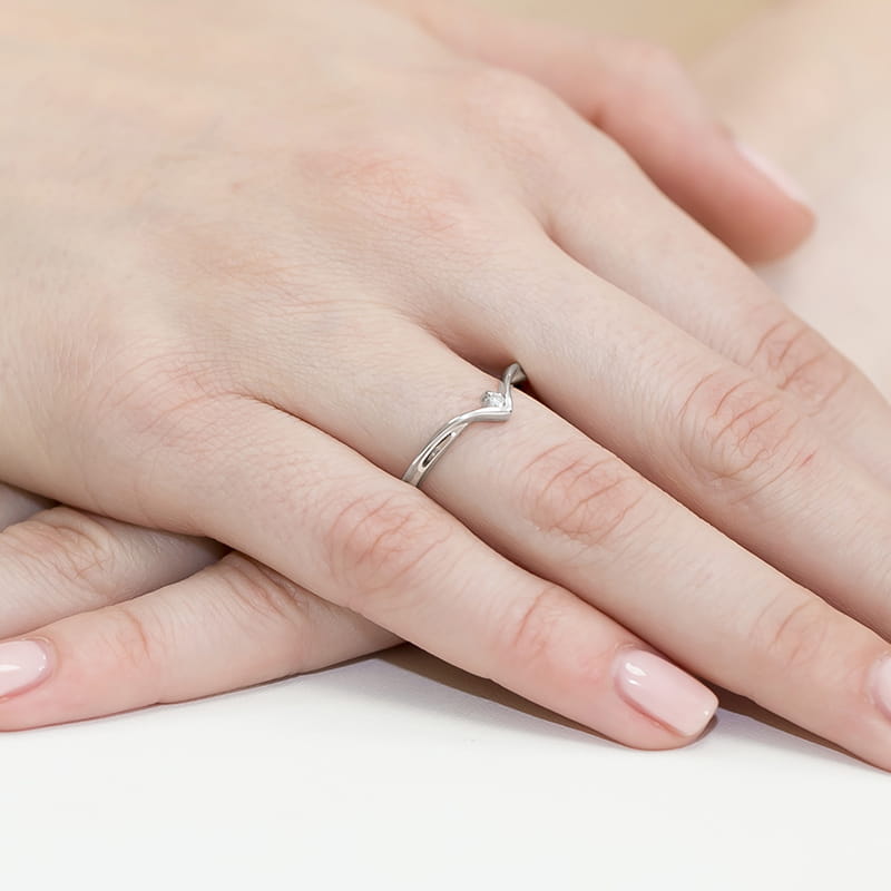 Inel Aur 9K cu Diamant Natural 0.04 ct