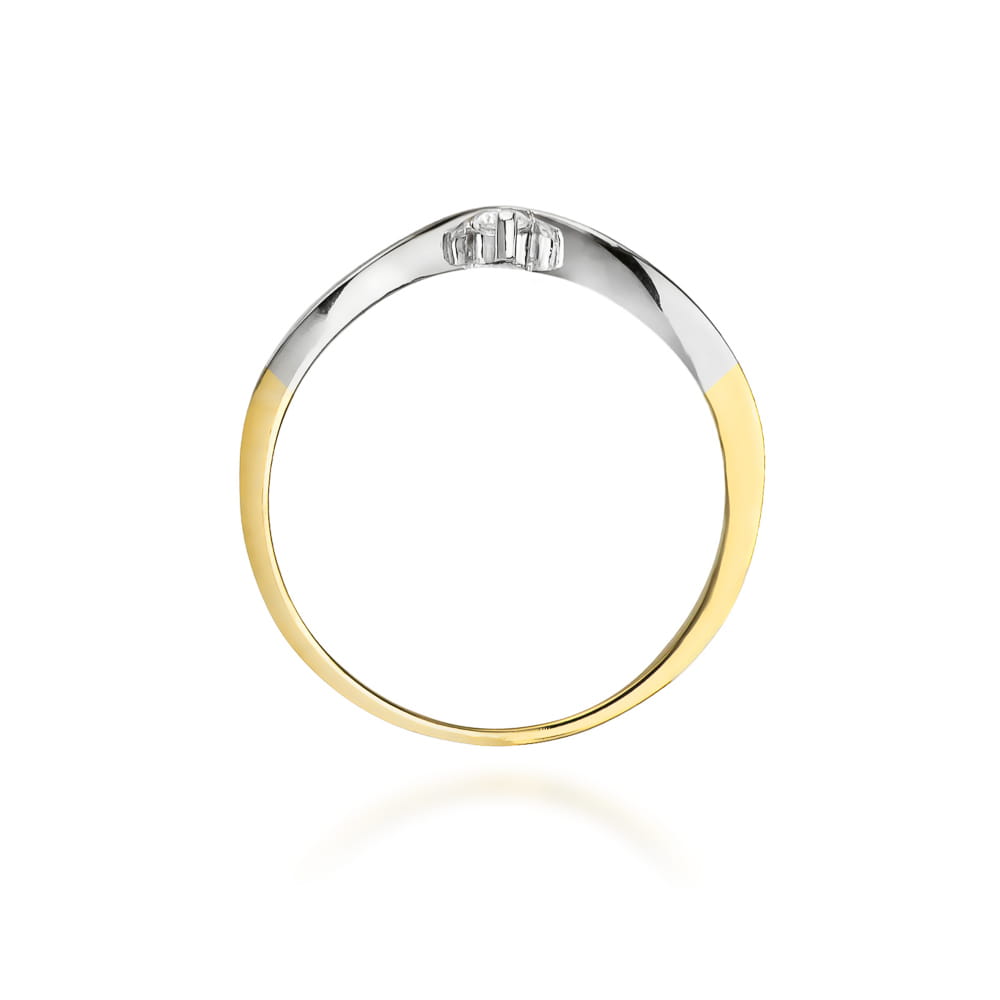 Inel Aur 9K cu Diamant Natural 0.04 ct