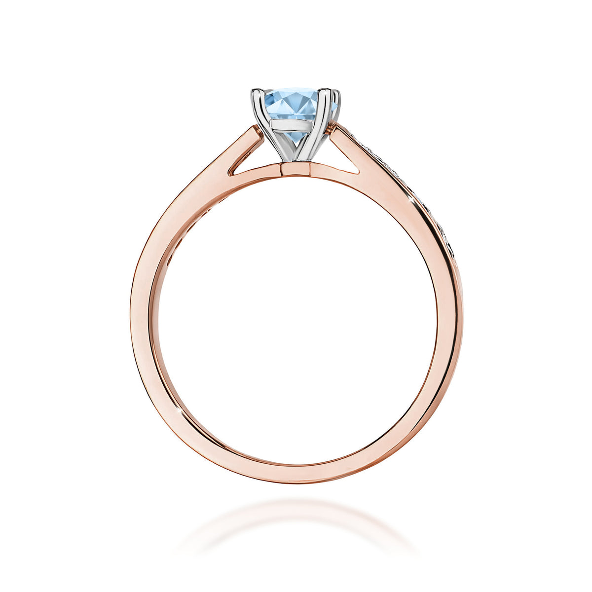 Inel Aur 14K cu Diamante Albastru de Laborator 0.62 ct