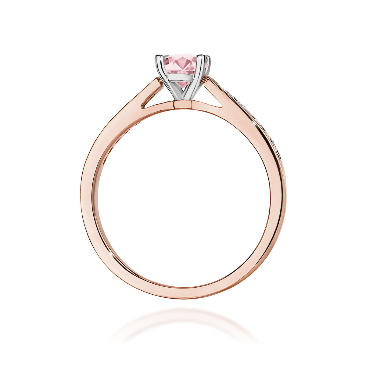 Inel Aur 14K cu Diamante Roz de Laborator 0.62 ct