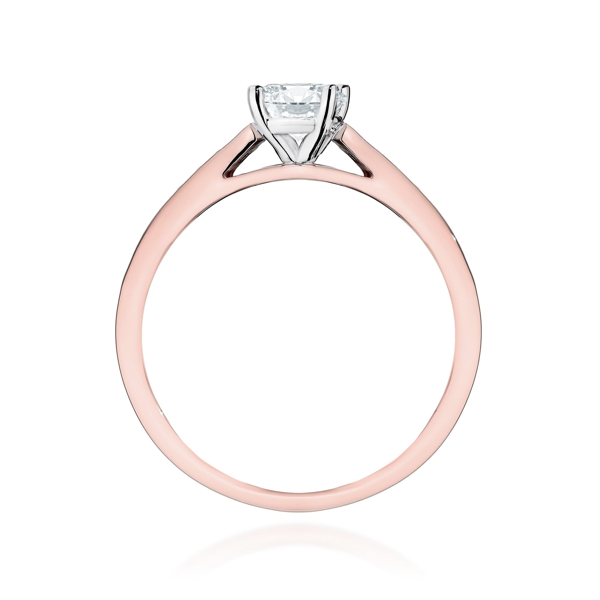 Inel Aur 14K cu Diamante de Laborator 0.62 ct - Roz