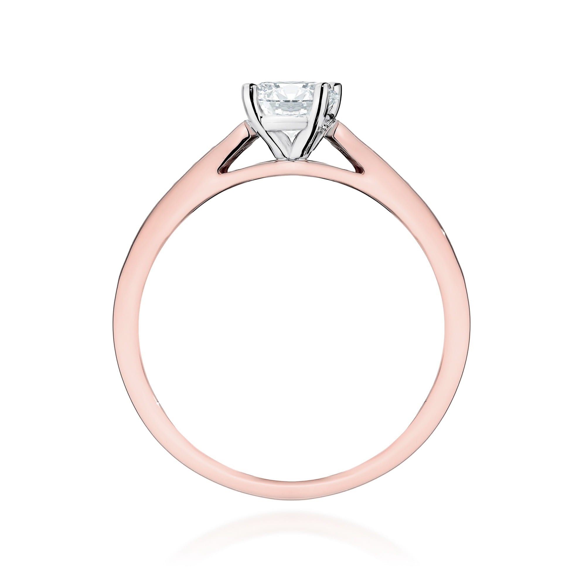 Inel Aur 14K cu Diamante de Laborator 0.62 ct - Roz