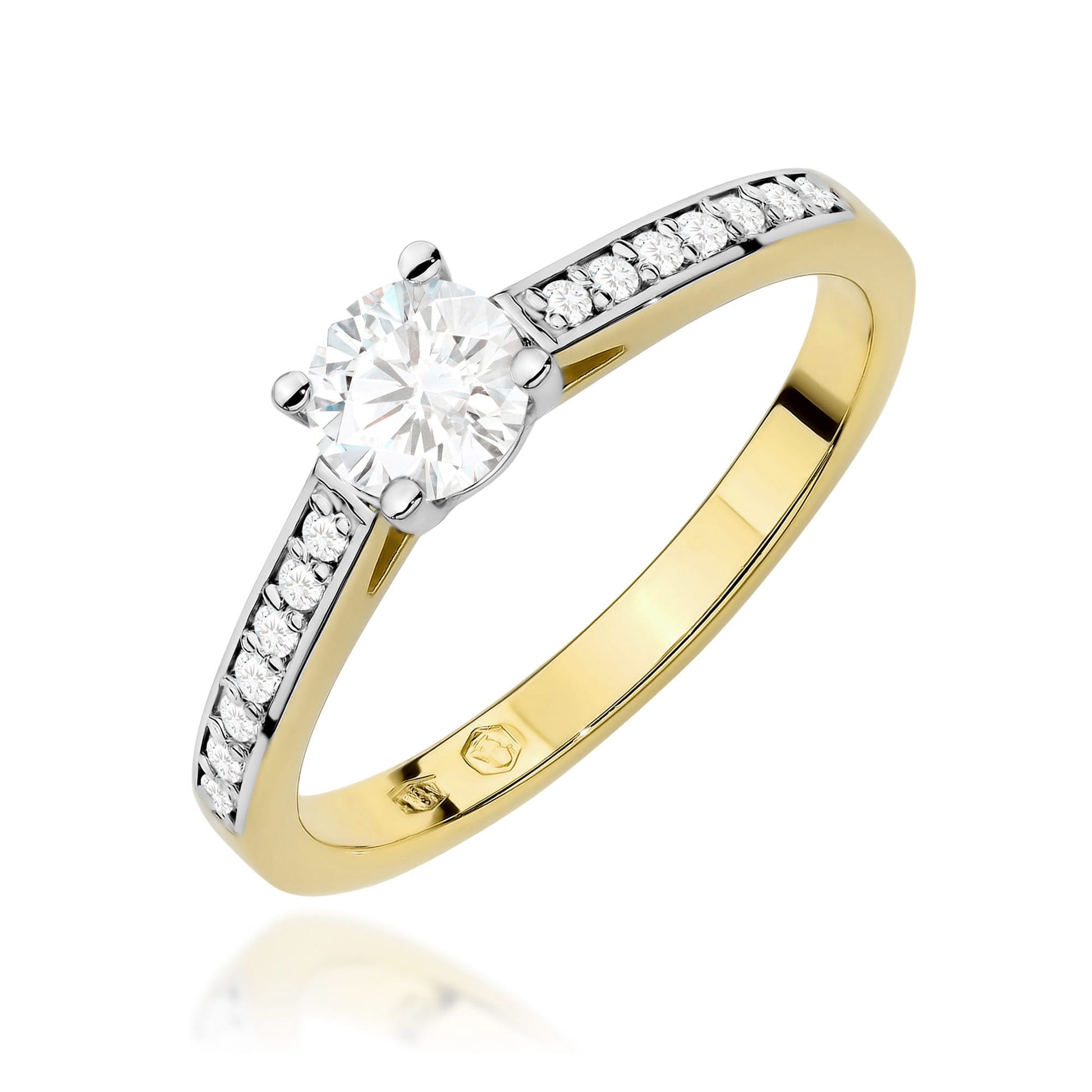 Inel Aur 14K cu Diamante de Laborator 0.62 ct - Galben