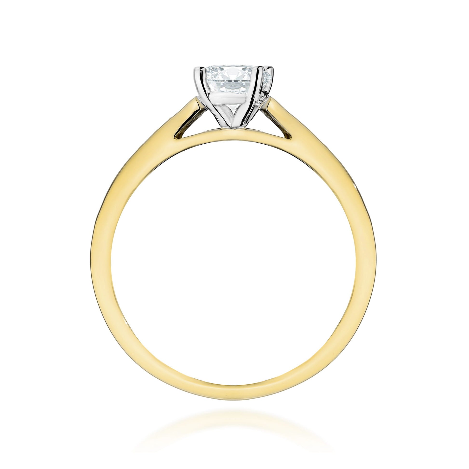 Inel Aur 14K cu Diamante de Laborator 0.62 ct - Galben