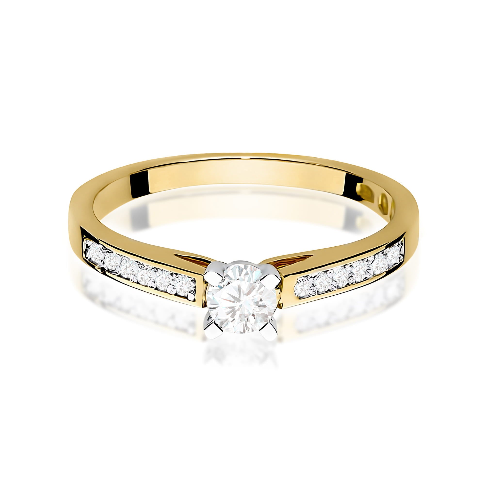 Inel Aur 9K cu Diamante Naturale 0.36 ct