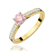 Inel Aur 9K cu Diamante Roz de Laborator 0.62 ct