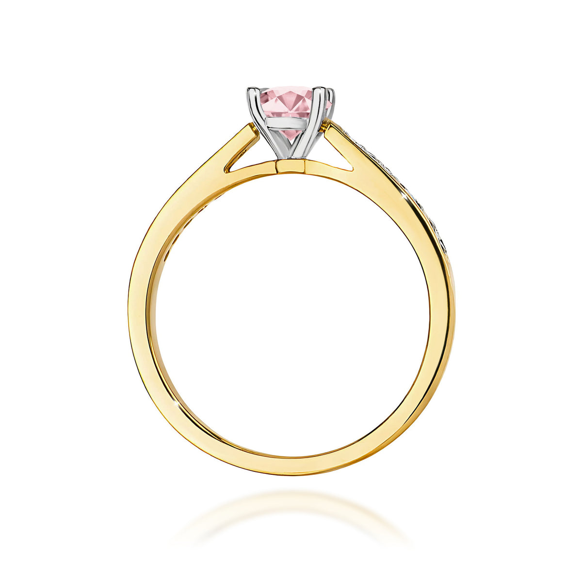 Inel Aur 9K cu Diamante Roz de Laborator 0.62 ct