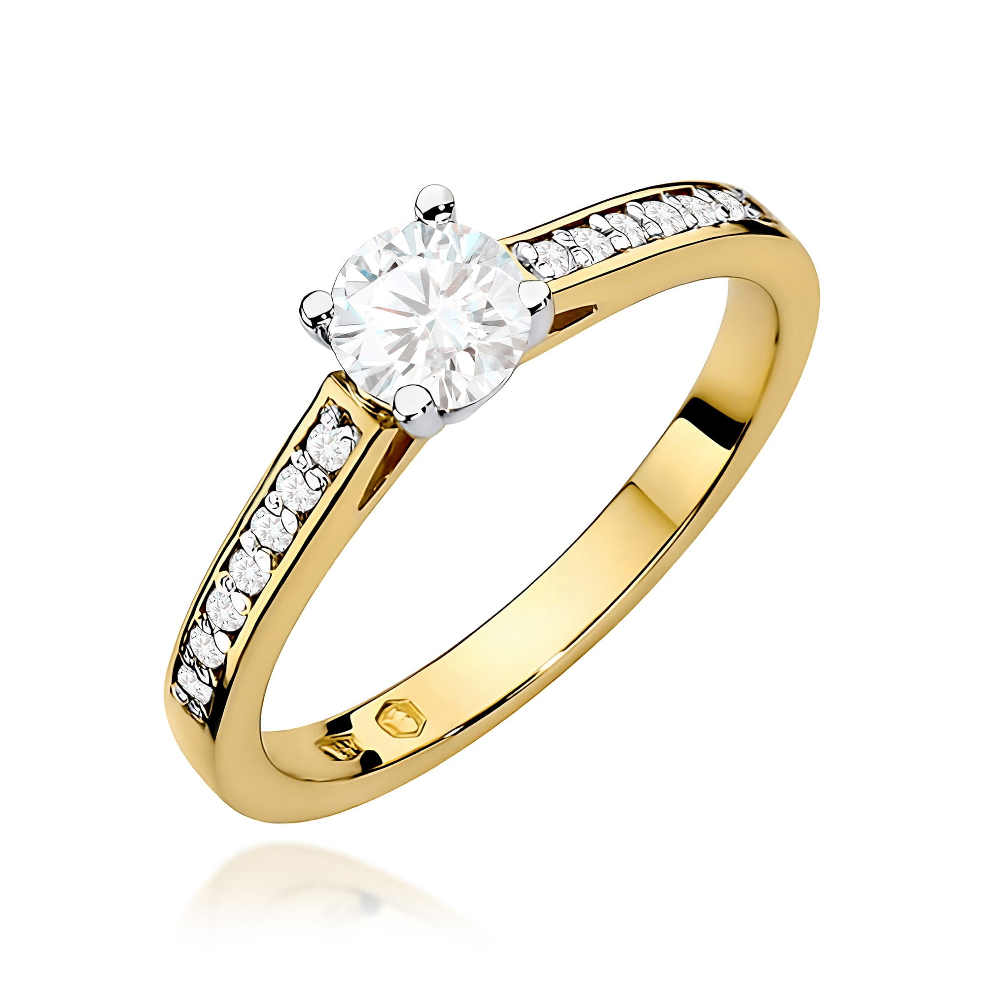 Inel Aur 9K cu Diamante de Laborator 0.62 ct