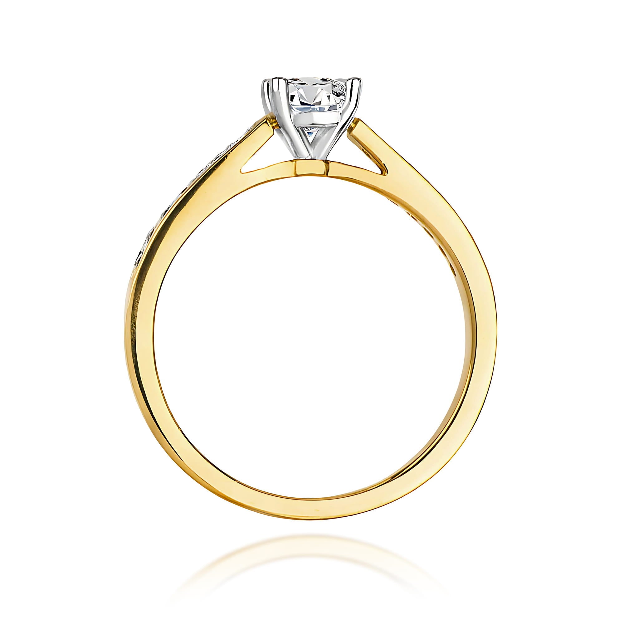 Inel Aur 9K cu Diamante de Laborator 0.62 ct