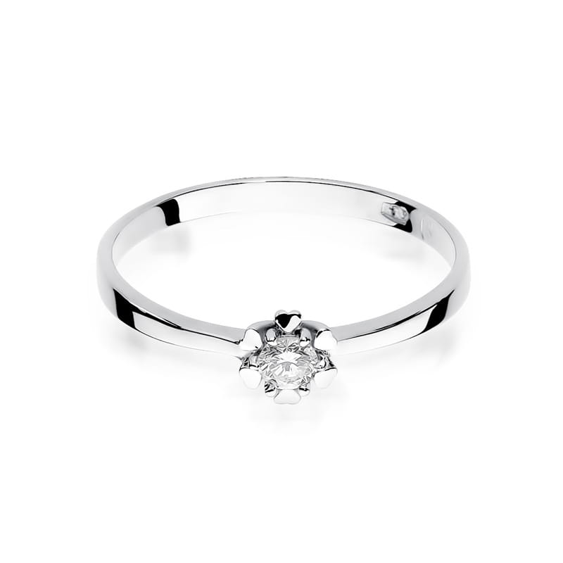 Inel Aur 9K cu Diamant Natural 0.10 ct