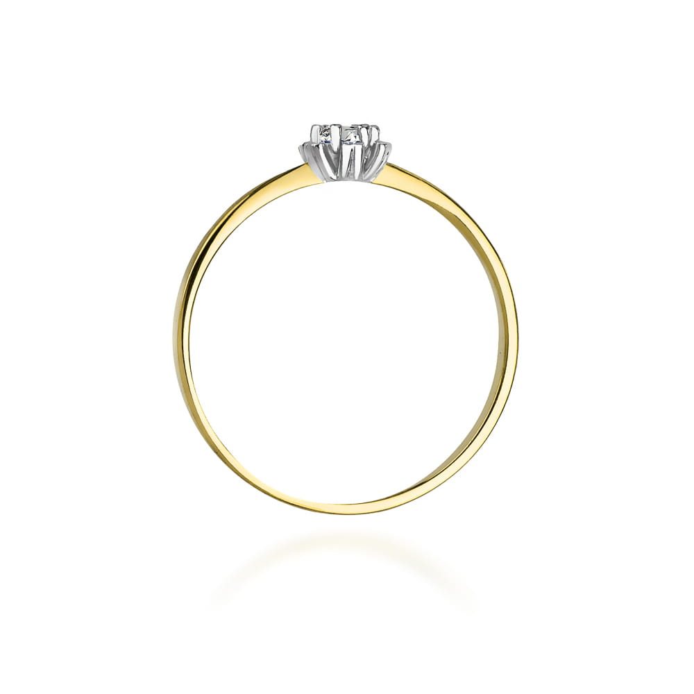 Inel Aur 9K cu Diamant Natural 0.10 ct