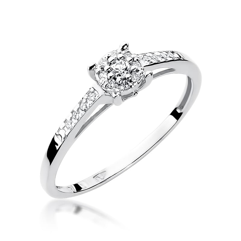 Inel Aur 9K cu Diamante Naturale 0.12 ct
