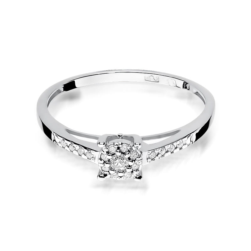 Inel Aur 9K cu Diamante Naturale 0.12 ct