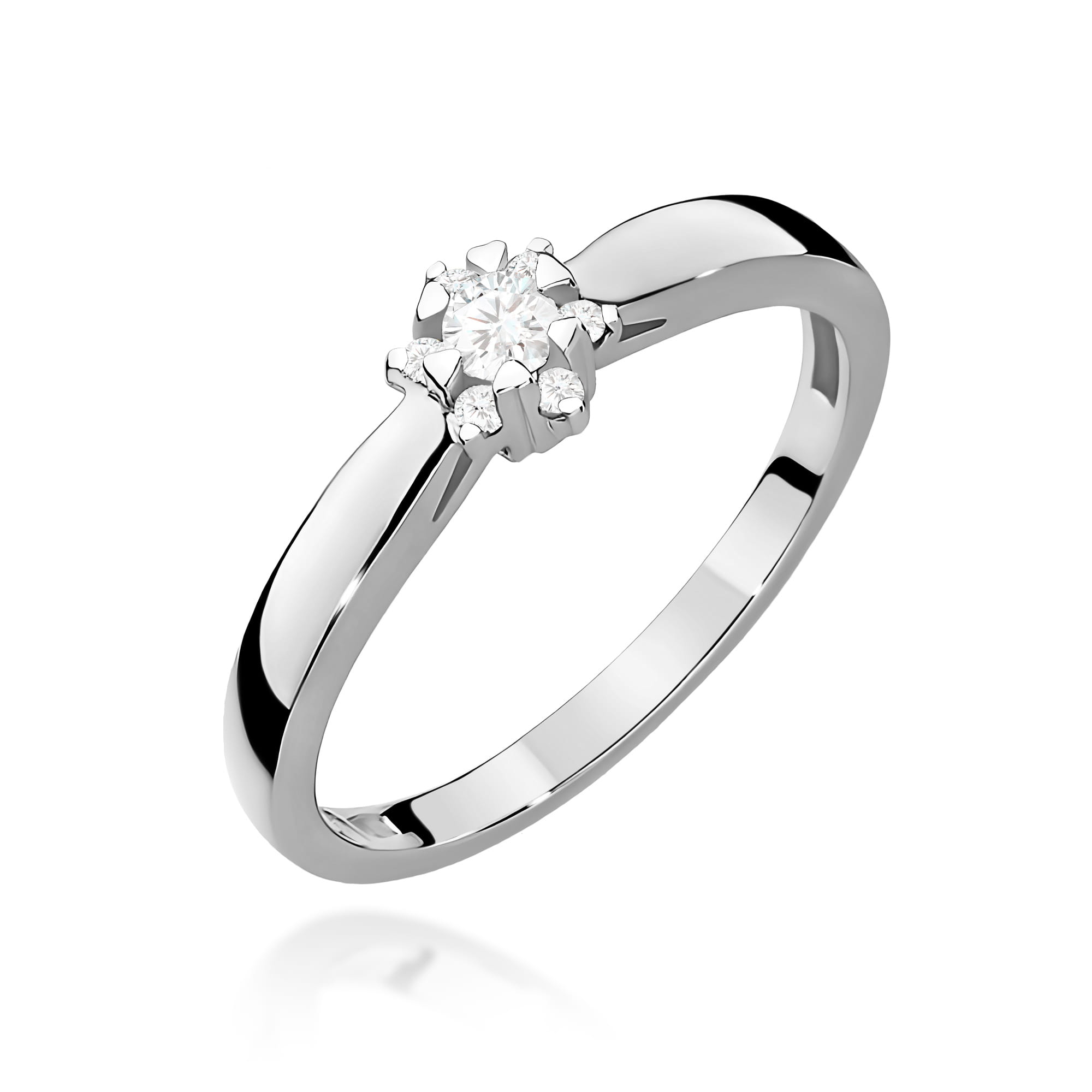 Inel Aur 9K cu Diamante Naturale 0.15 ct