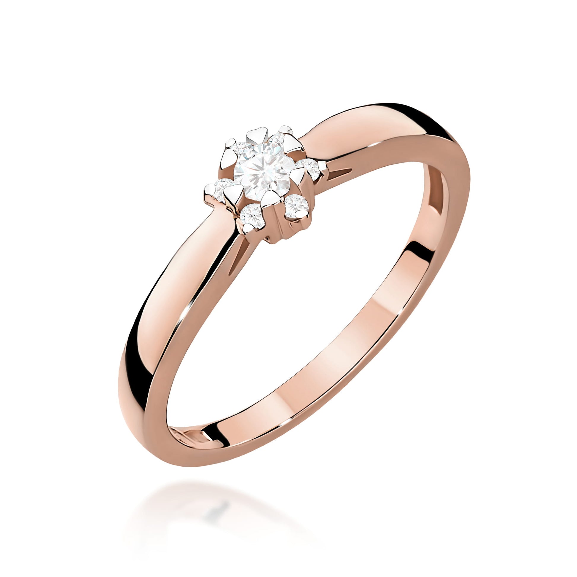 Inel Aur 14K cu Diamante de Laborator 0.15 ct