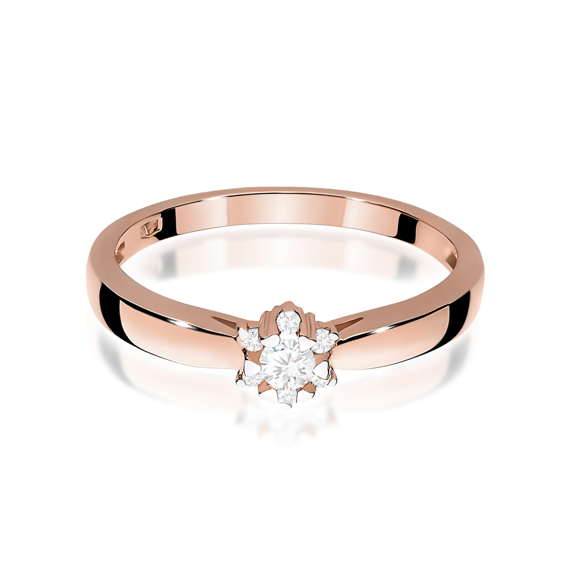 Inel Aur 14K cu Diamante de Laborator 0.15 ct