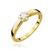Inel Aur 9K cu Diamante Naturale 0.15 ct