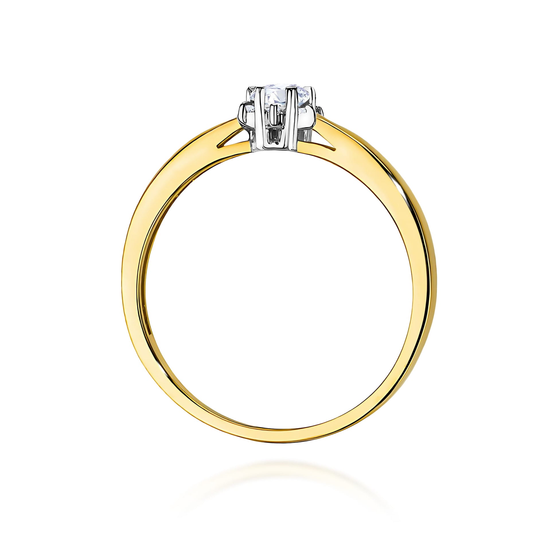 Inel Aur 9K cu Diamante de Laborator 0.15 ct