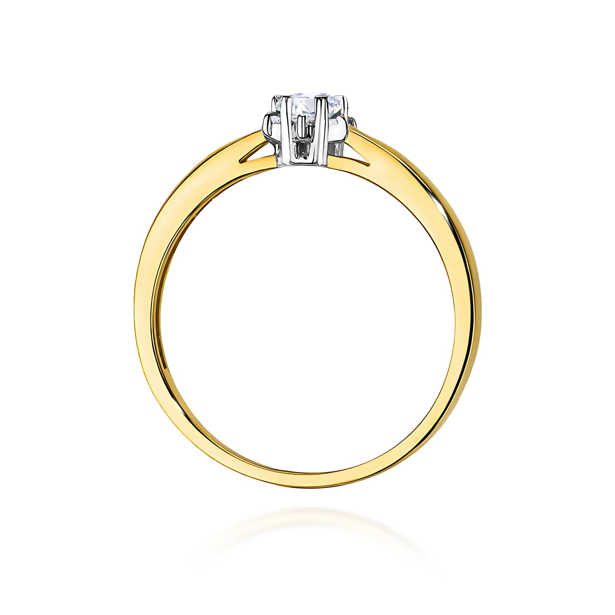Inel Aur 9K cu Diamante de Laborator 0.15 ct