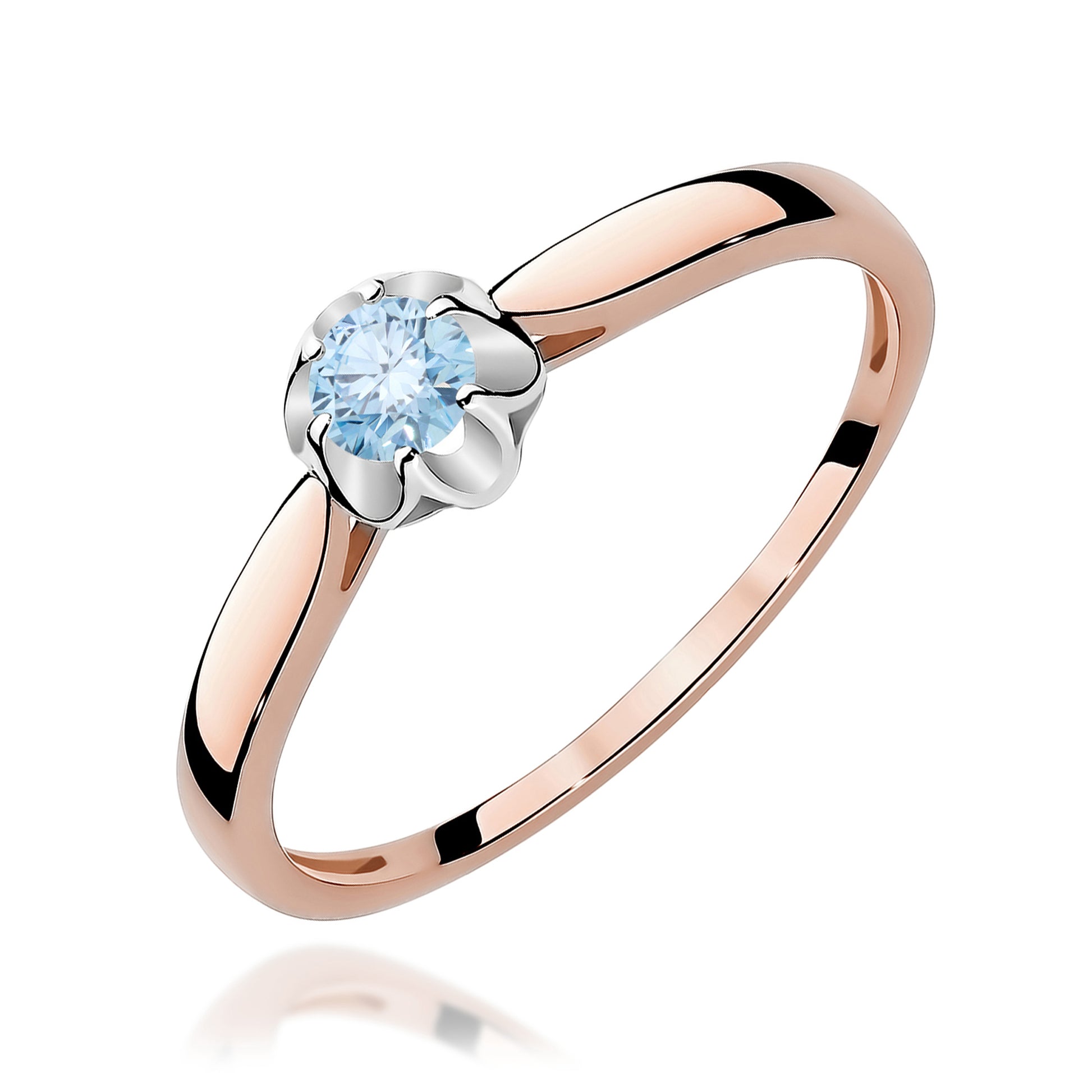 Inel Aur 14K cu Diamant Natural 0.15 ct