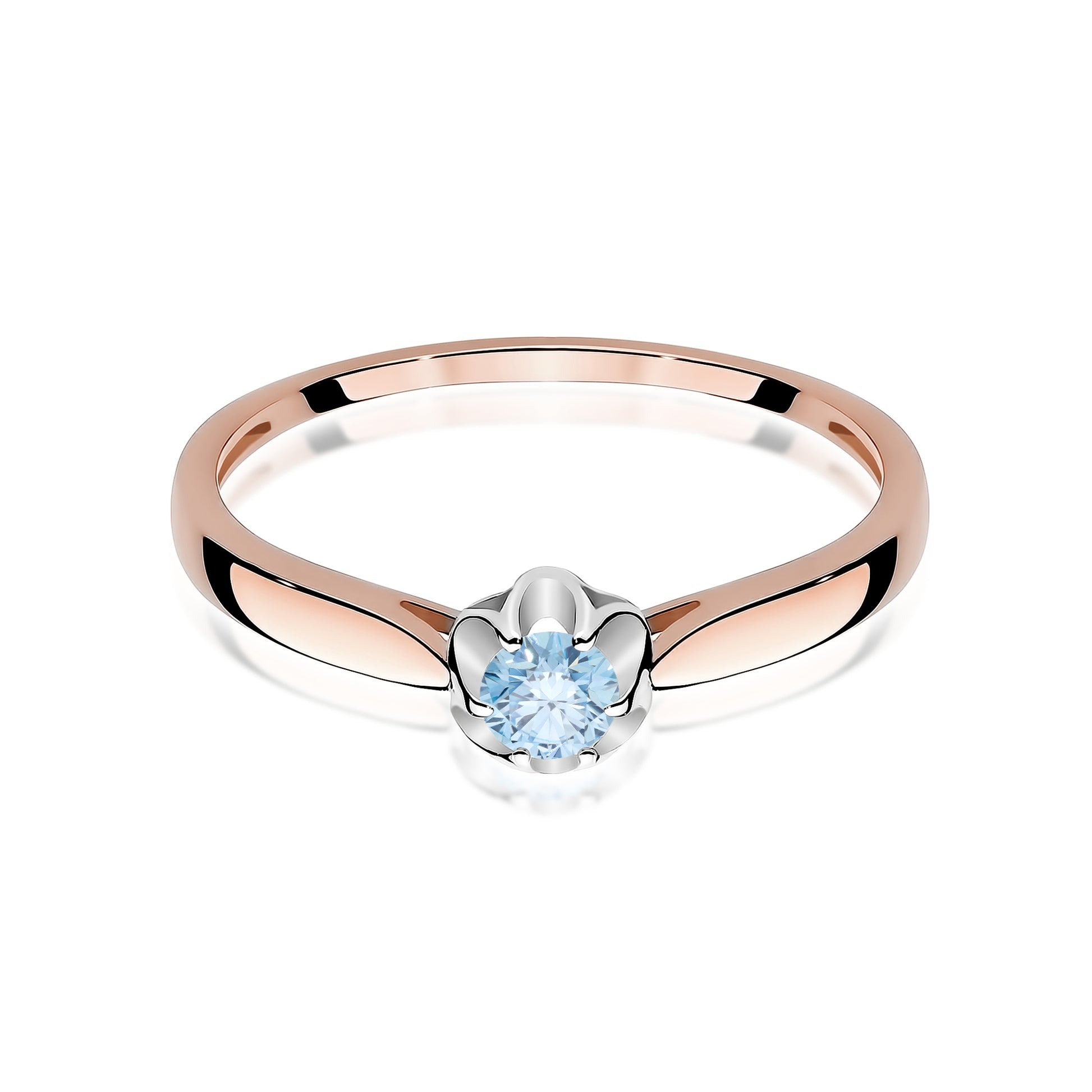 Inel Aur 14K cu Diamant Natural 0.15 ct