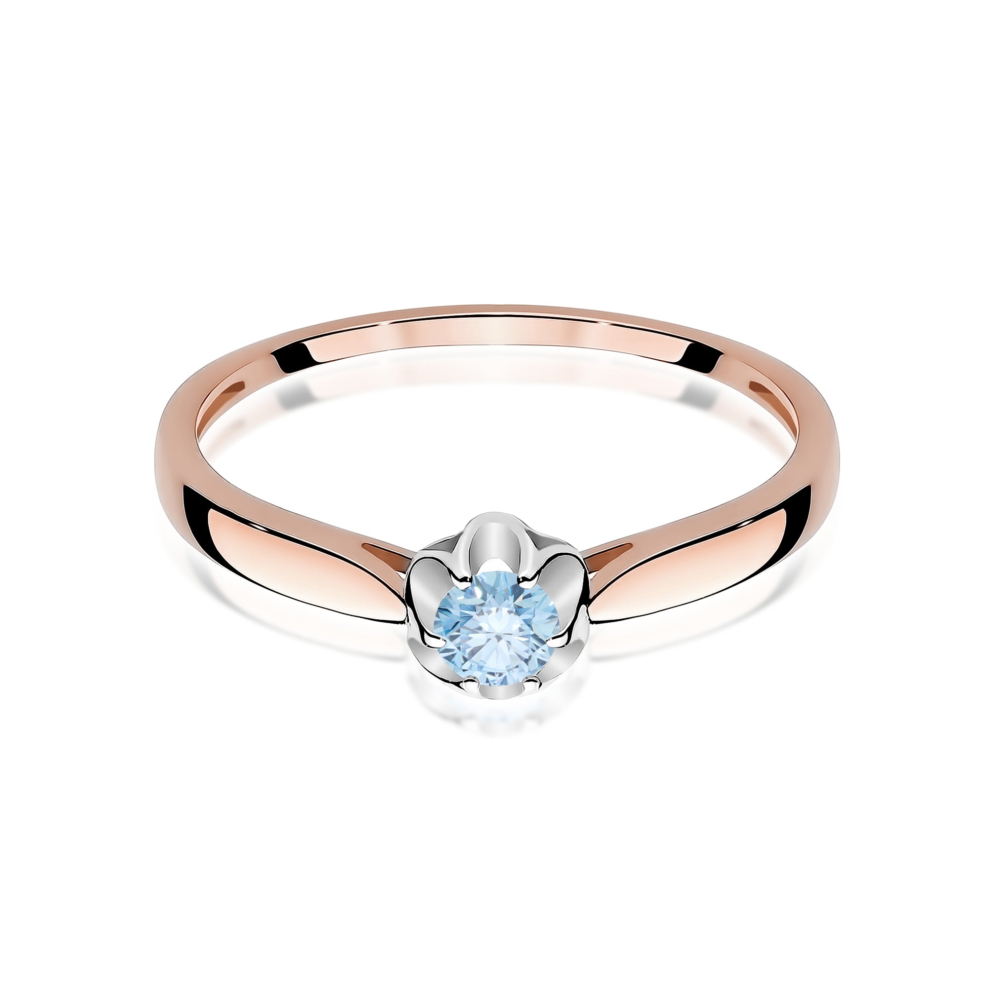 Inel Aur 14K cu Diamant Natural 0.15 ct
