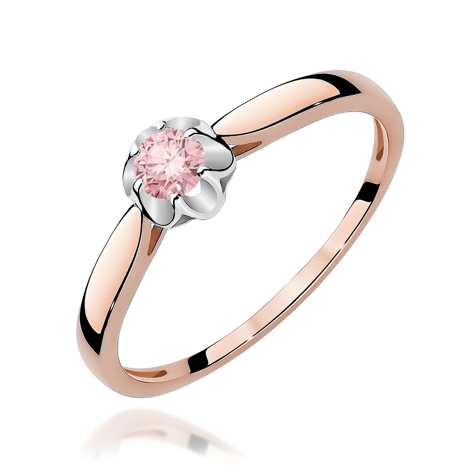 Inel Aur 14K cu Diamant Natural 0.15 ct