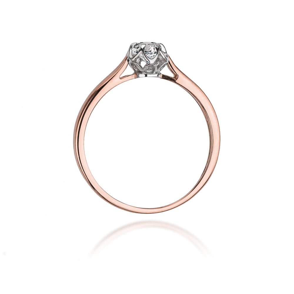 Inel Aur 14K W0062 Diamant Cultivat 0.15ct