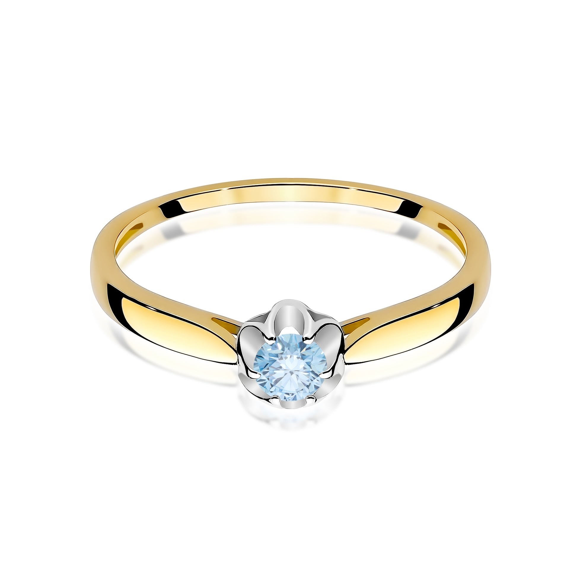 Inel Aur 14K cu Diamant Natural 0.15 ct