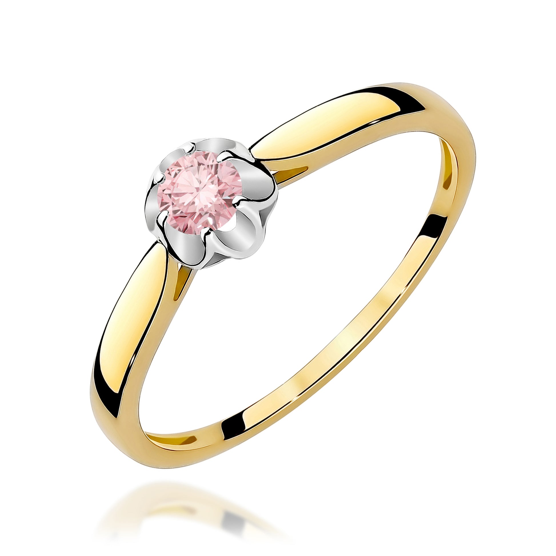 Inel Aur 14K cu Diamant Natural 0.15 ct