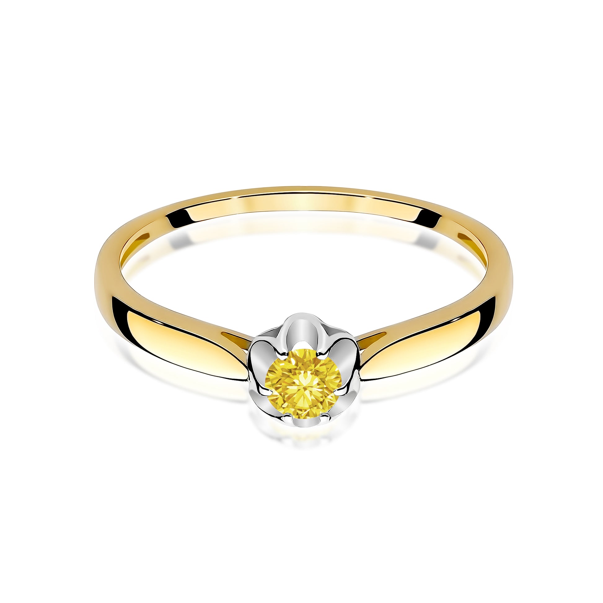 Inel Aur 14K cu Diamant Natural 0.15 ct