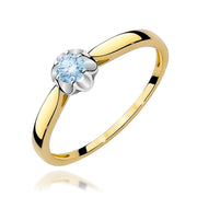 Inel Aur 9K cu Diamant Natural 0.15 ct