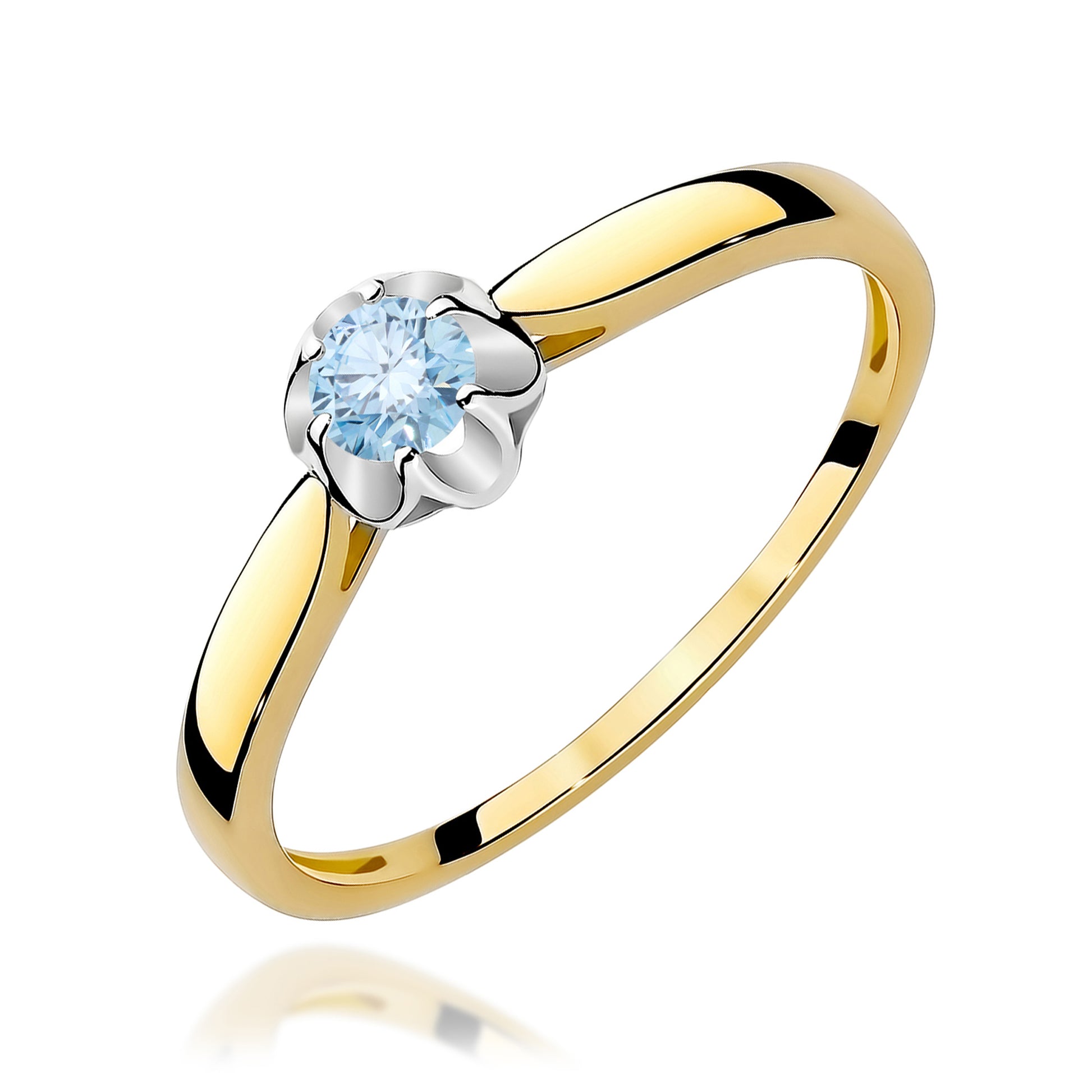 Inel Aur 9K cu Diamant Natural 0.15 ct