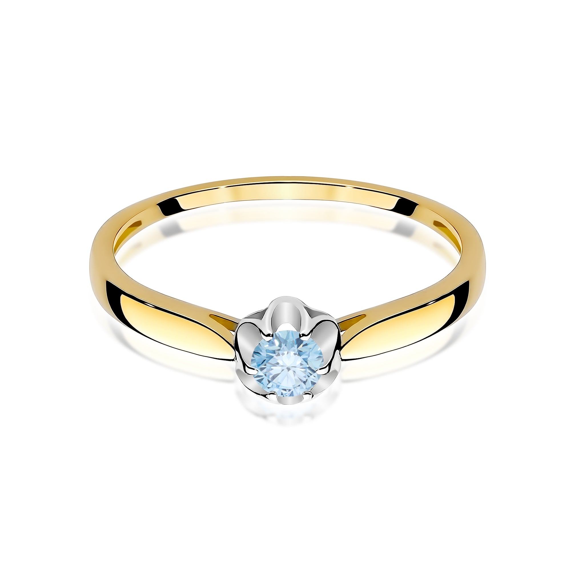 Inel Aur 9K cu Diamant Natural 0.15 ct