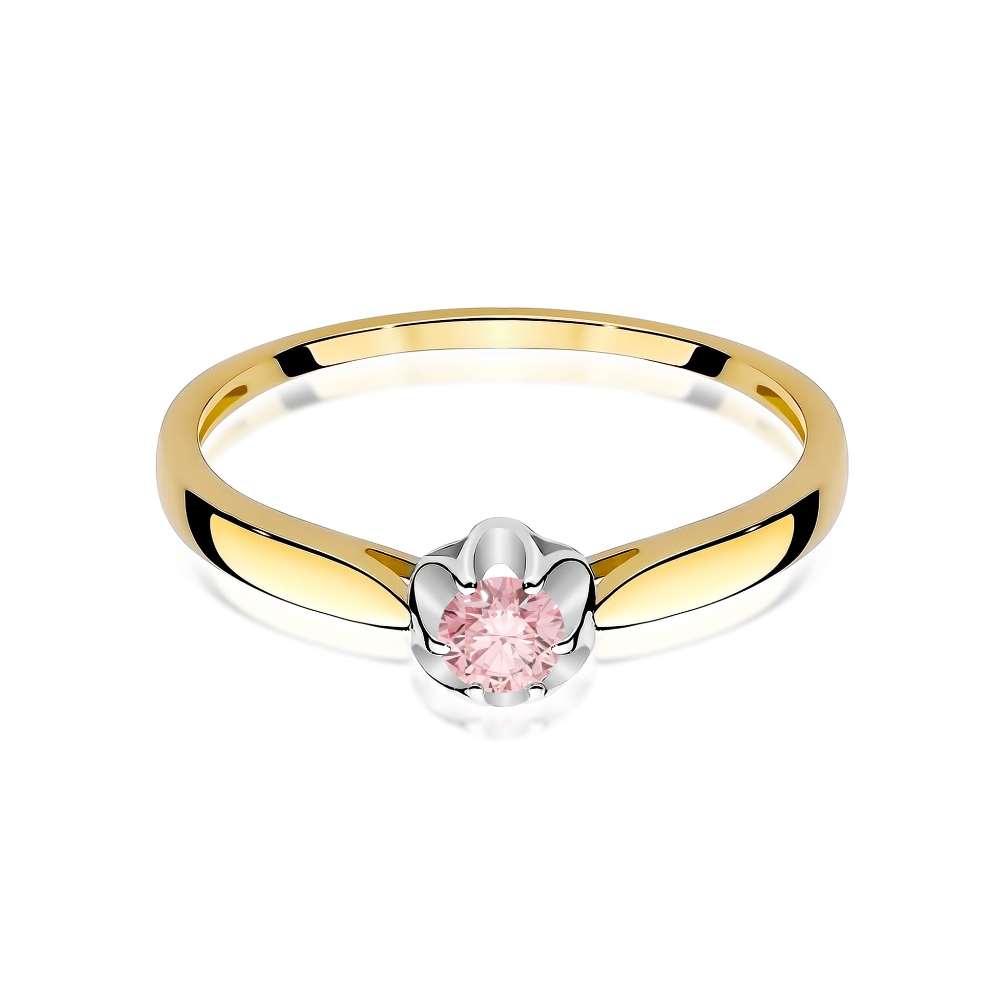 Inel Aur 9K cu Diamant Natural 0.15 ct