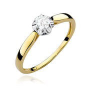 Inel Aur 9K cu Diamant de Laborator 0.15 ct