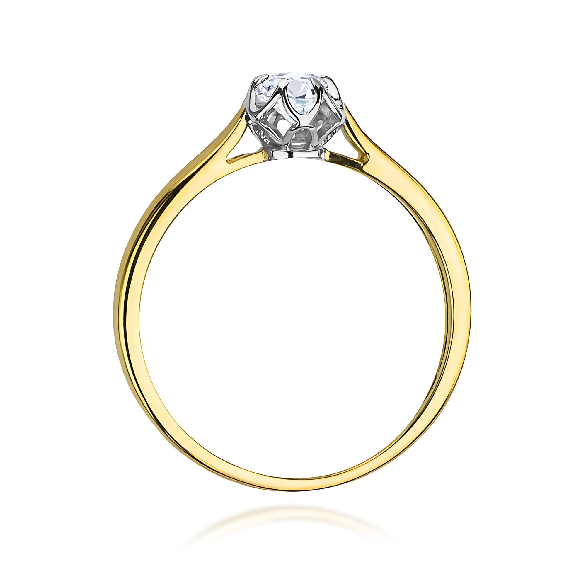 Inel Aur 9K cu Diamant de Laborator 0.15 ct