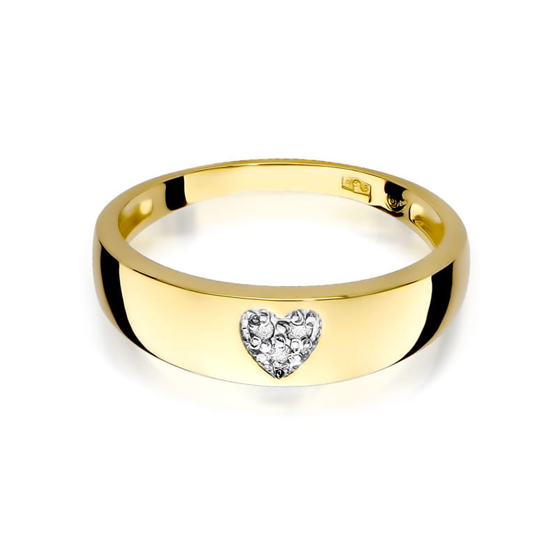 Inel Aur 9K cu Diamante Naturale 0.03 ct
