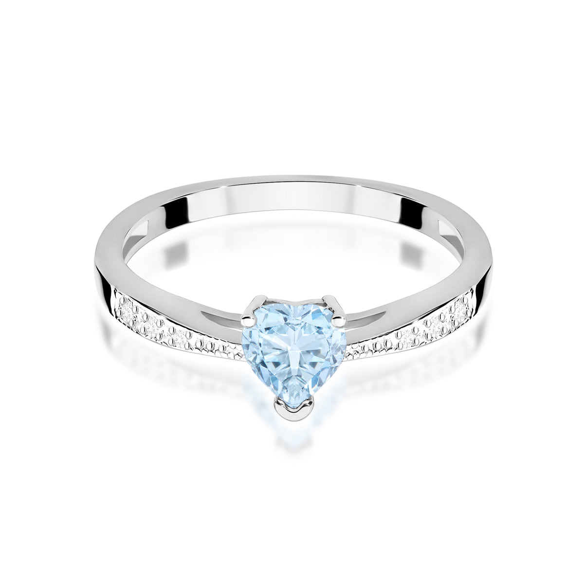 Inel Aur 14K cu Diamante Albastru de Laborator 0.53 ct